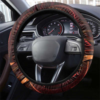 Polynesia Zodiac Aries Steering Wheel Cover Galaxy Polynesian Pattern Chest Tattoo Style