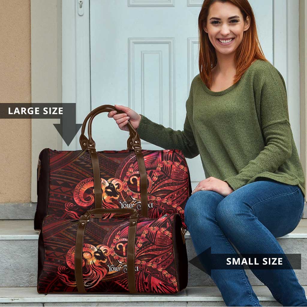 Personalised Polynesia Zodiac Aries Travel Bag Galaxy Polynesian Pattern Chest Tattoo Style