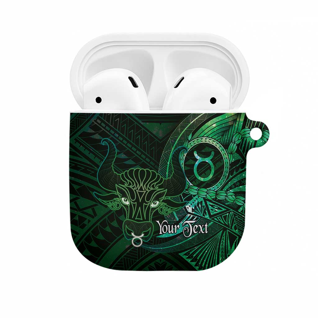 Personalised Polynesia Zodiac Taurus AirPods Case Galaxy Polynesian Pattern Chest Tattoo Style