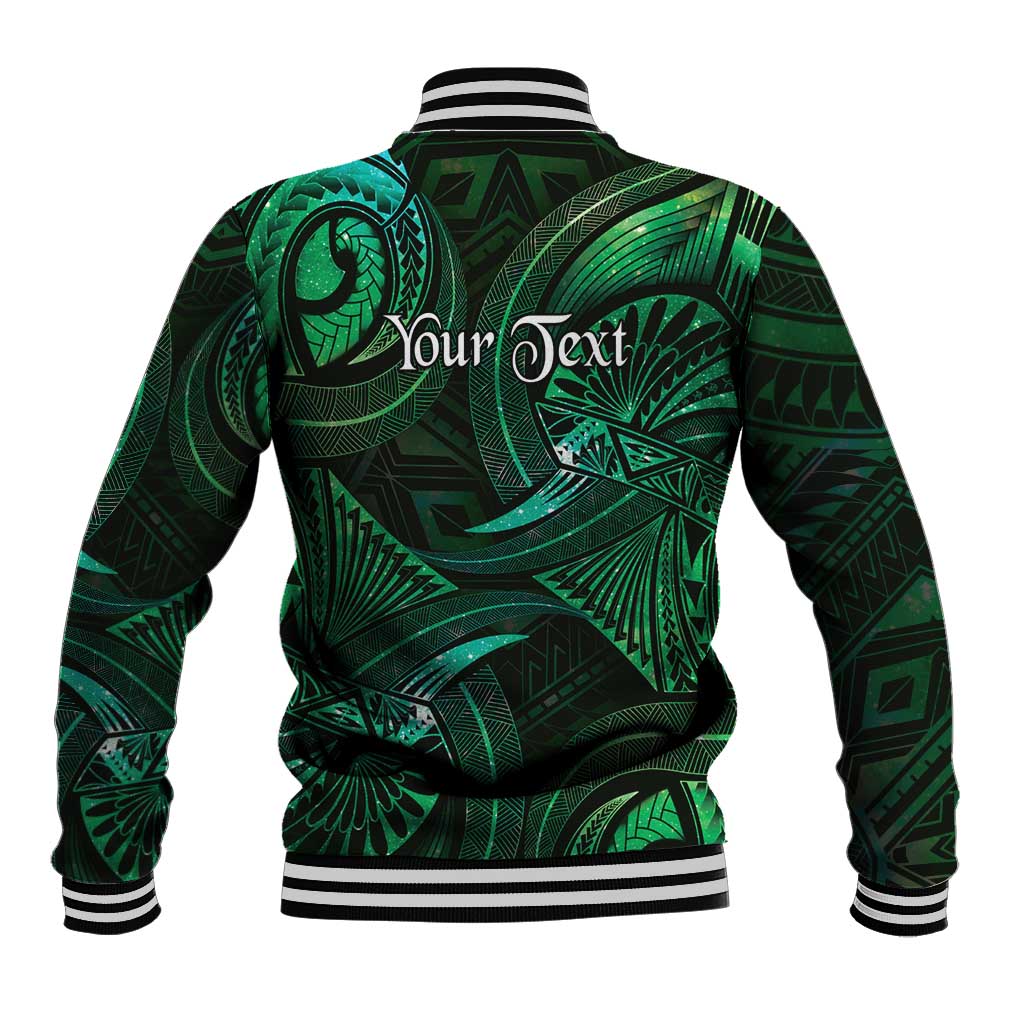 Personalised Polynesia Zodiac Taurus Baseball Jacket Galaxy Polynesian Pattern Chest Tattoo Style