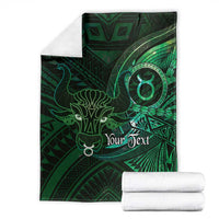 Personalised Polynesia Zodiac Taurus Blanket Galaxy Polynesian Pattern Chest Tattoo Style