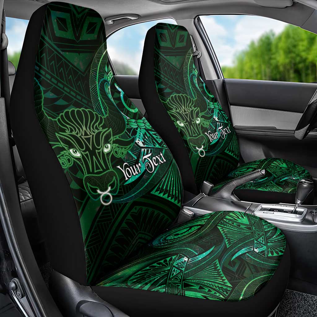 Personalised Polynesia Zodiac Taurus Car Seat Cover Galaxy Polynesian Pattern Chest Tattoo Style