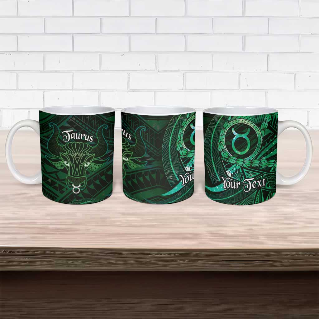 Personalised Polynesia Zodiac Taurus Ceramic Mug Galaxy Polynesian Pattern Chest Tattoo Style
