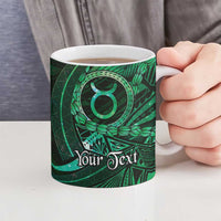 Personalised Polynesia Zodiac Taurus Ceramic Mug Galaxy Polynesian Pattern Chest Tattoo Style