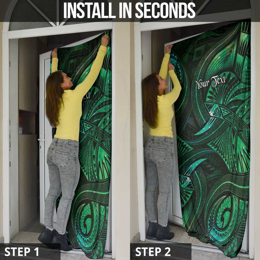 Personalised Polynesia Zodiac Taurus Door Cover Galaxy Polynesian Pattern Chest Tattoo Style