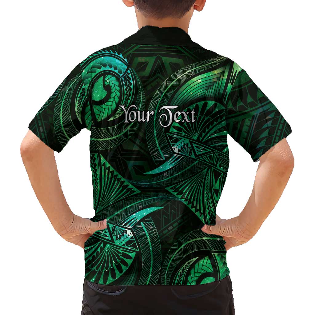 Personalised Polynesia Zodiac Taurus Family Matching Off Shoulder Maxi Dress and Hawaiian Shirt Galaxy Polynesian Pattern Chest Tattoo Style