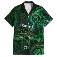 Personalised Polynesia Zodiac Taurus Family Matching Off Shoulder Maxi Dress and Hawaiian Shirt Galaxy Polynesian Pattern Chest Tattoo Style