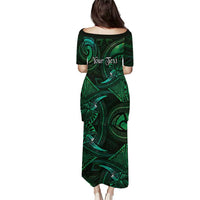 Personalised Polynesia Zodiac Taurus Family Matching Puletasi and Hawaiian Shirt Galaxy Polynesian Pattern Chest Tattoo Style