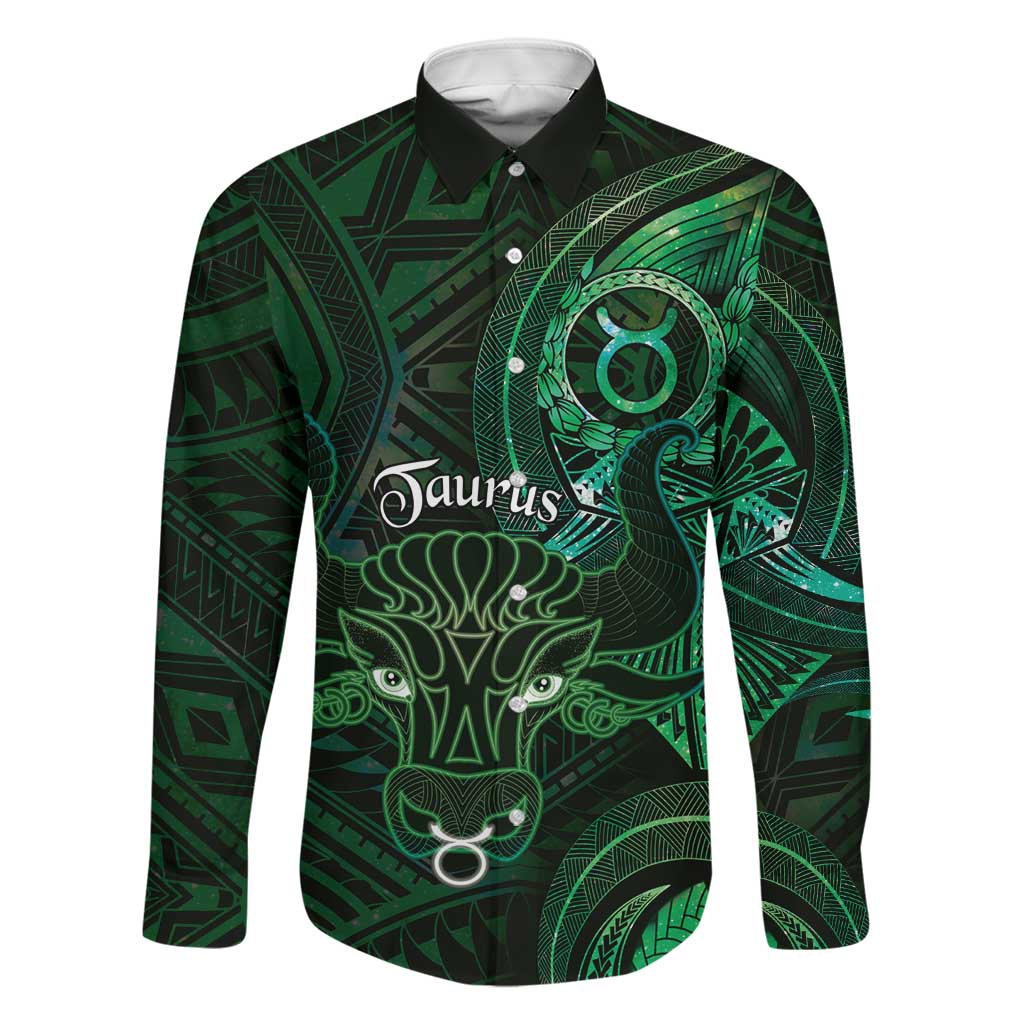 Personalised Polynesia Zodiac Taurus Family Matching Tank Maxi Dress and Hawaiian Shirt Galaxy Polynesian Pattern Chest Tattoo Style