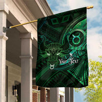 Personalised Polynesia Zodiac Taurus Garden Flag Galaxy Polynesian Pattern Chest Tattoo Style