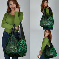 Personalised Polynesia Zodiac Taurus Grocery Bag Galaxy Polynesian Pattern Chest Tattoo Style