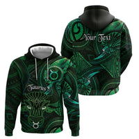 Personalised Polynesia Zodiac Taurus Hoodie Galaxy Polynesian Pattern Chest Tattoo Style