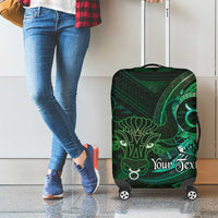 Personalised Polynesia Zodiac Taurus Luggage Cover Galaxy Polynesian Pattern Chest Tattoo Style
