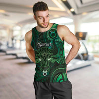 Personalised Polynesia Zodiac Taurus Men Tank Top Galaxy Polynesian Pattern Chest Tattoo Style