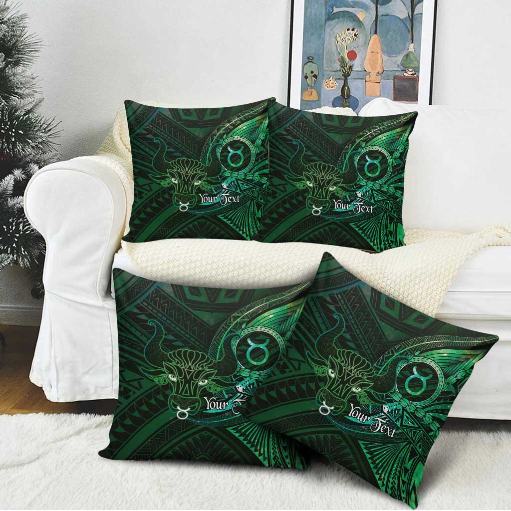 Personalised Polynesia Zodiac Taurus Pillow Cover Galaxy Polynesian Pattern Chest Tattoo Style