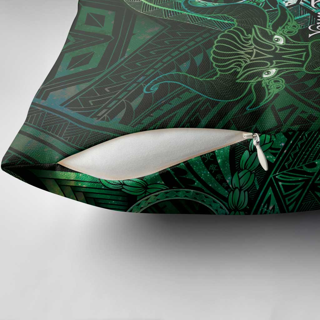 Personalised Polynesia Zodiac Taurus Pillow Cover Galaxy Polynesian Pattern Chest Tattoo Style