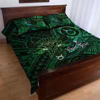 Personalised Polynesia Zodiac Taurus Quilt Bed Set Galaxy Polynesian Pattern Chest Tattoo Style