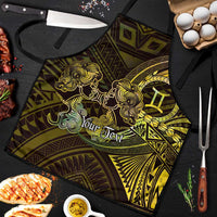 Personalised Polynesia Zodiac Gemini Apron Galaxy Polynesian Pattern Chest Tattoo Style