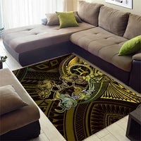 Personalised Polynesia Zodiac Gemini Area Rug Galaxy Polynesian Pattern Chest Tattoo Style