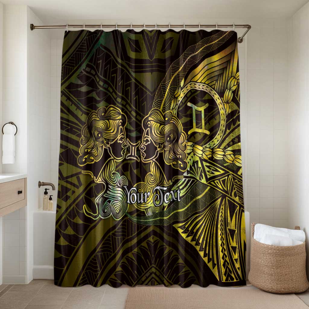 Personalised Polynesia Zodiac Gemini Bathroom Set Galaxy Polynesian Pattern Chest Tattoo Style