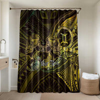 Personalised Polynesia Zodiac Gemini Bathroom Set Galaxy Polynesian Pattern Chest Tattoo Style