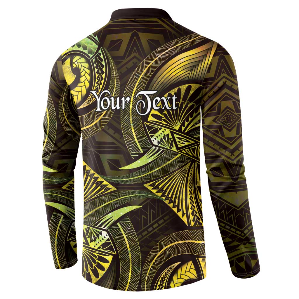 Personalised Polynesia Zodiac Gemini Button Sweatshirt Galaxy Polynesian Pattern Chest Tattoo Style