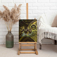 Personalised Polynesia Zodiac Gemini Canvas Wall Art Galaxy Polynesian Pattern Chest Tattoo Style