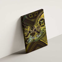 Personalised Polynesia Zodiac Gemini Canvas Wall Art Galaxy Polynesian Pattern Chest Tattoo Style