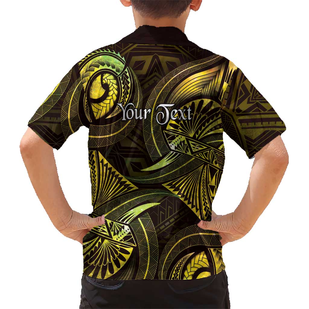 Personalised Polynesia Zodiac Gemini Family Matching Long Sleeve Bodycon Dress and Hawaiian Shirt Galaxy Polynesian Pattern Chest Tattoo Style