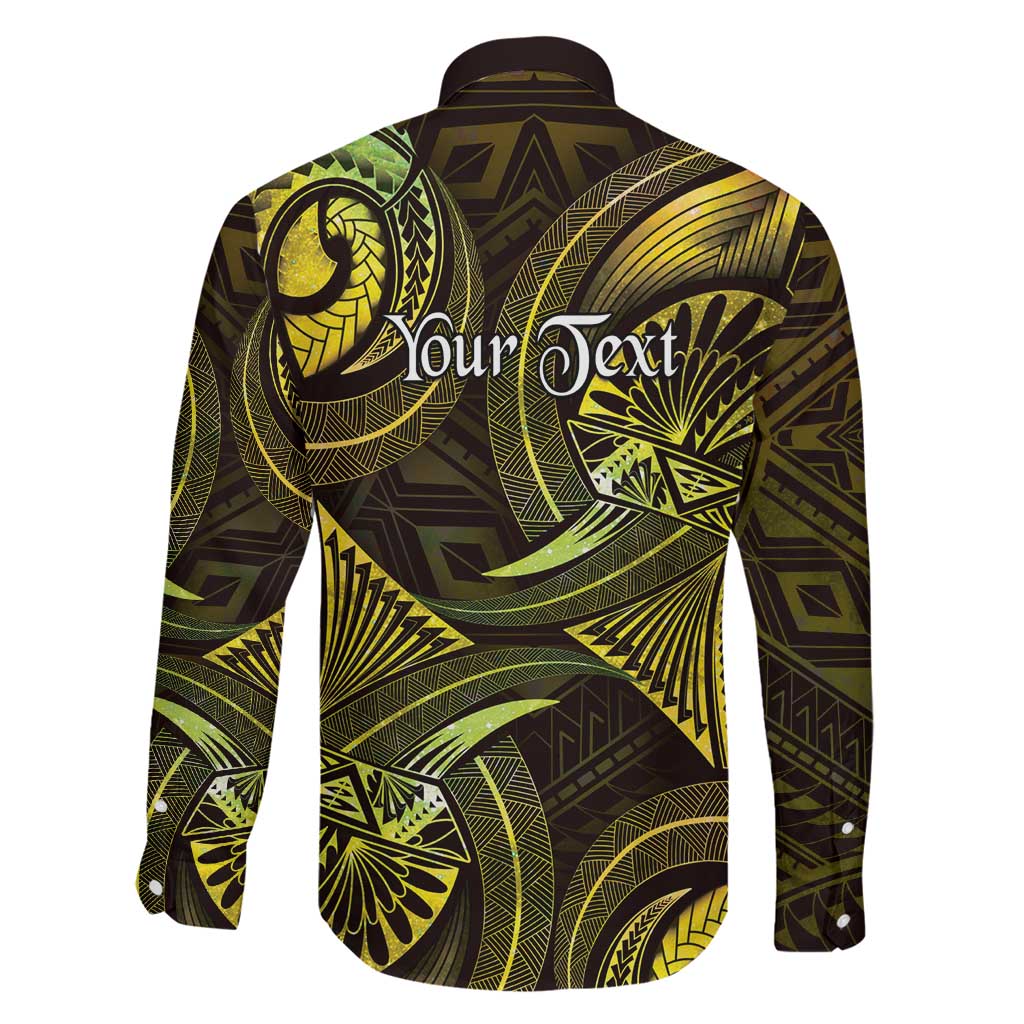 Personalised Polynesia Zodiac Gemini Family Matching Off The Shoulder Long Sleeve Dress and Hawaiian Shirt Galaxy Polynesian Pattern Chest Tattoo Style