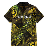 Personalised Polynesia Zodiac Gemini Family Matching Off Shoulder Short Dress and Hawaiian Shirt Galaxy Polynesian Pattern Chest Tattoo Style