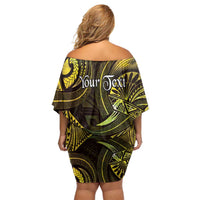 Personalised Polynesia Zodiac Gemini Family Matching Off Shoulder Short Dress and Hawaiian Shirt Galaxy Polynesian Pattern Chest Tattoo Style