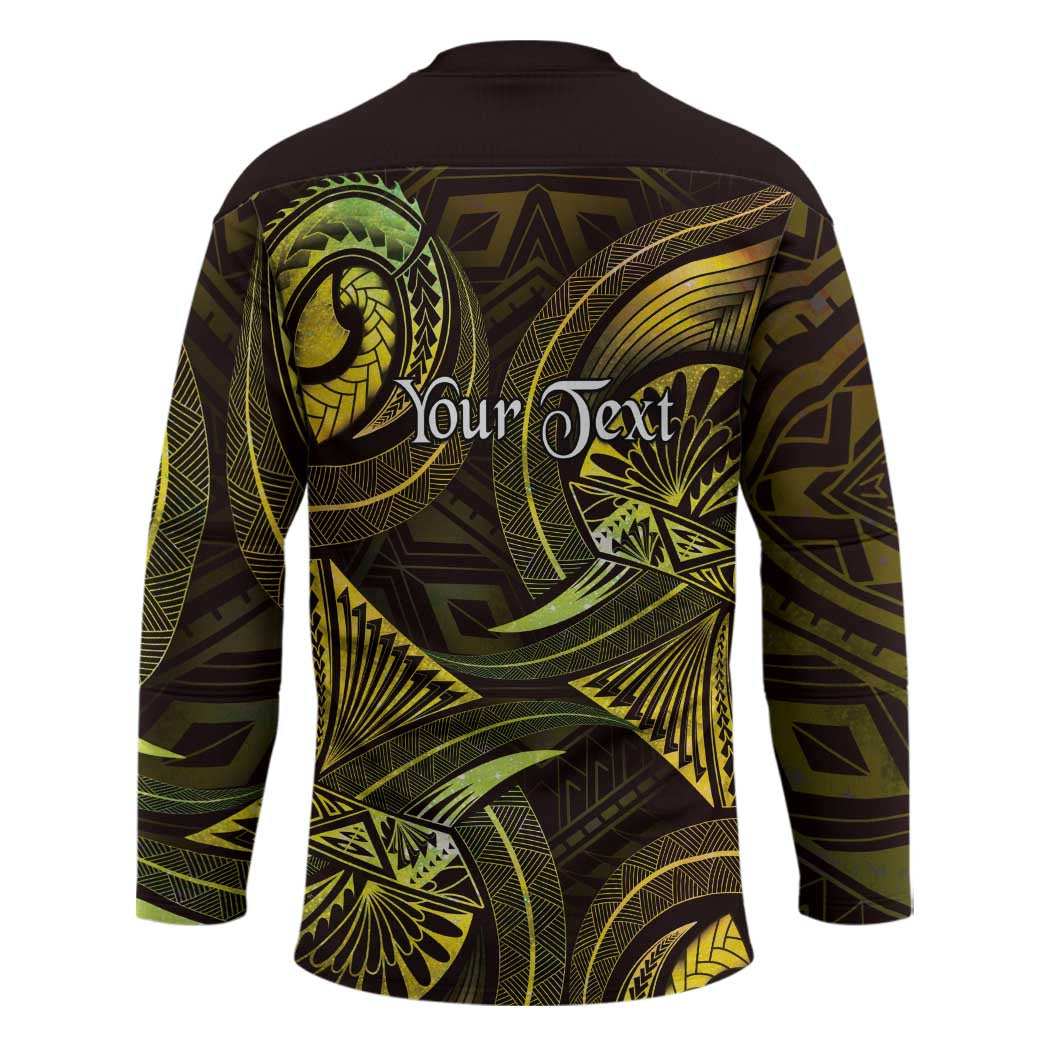 Personalised Polynesia Zodiac Gemini Hockey Jersey Galaxy Polynesian Pattern Chest Tattoo Style