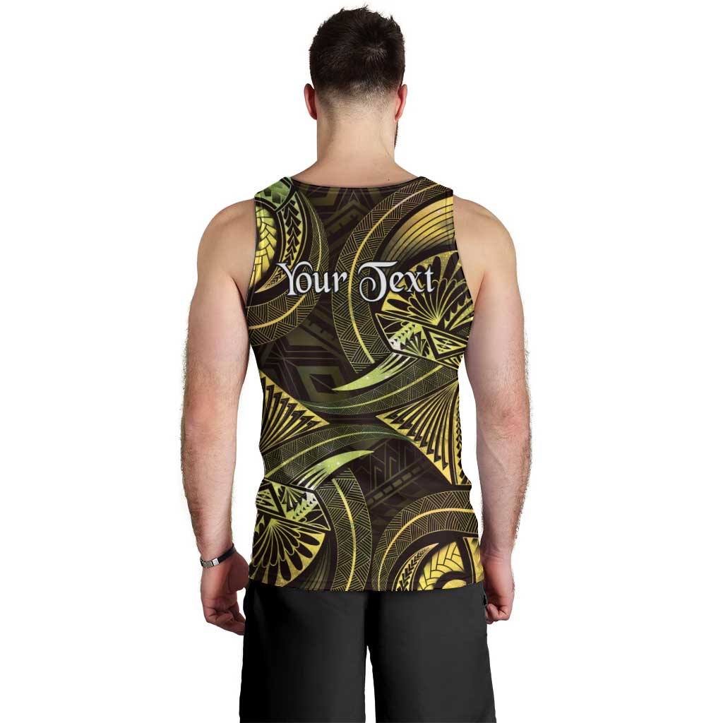 Personalised Polynesia Zodiac Gemini Men Tank Top Galaxy Polynesian Pattern Chest Tattoo Style