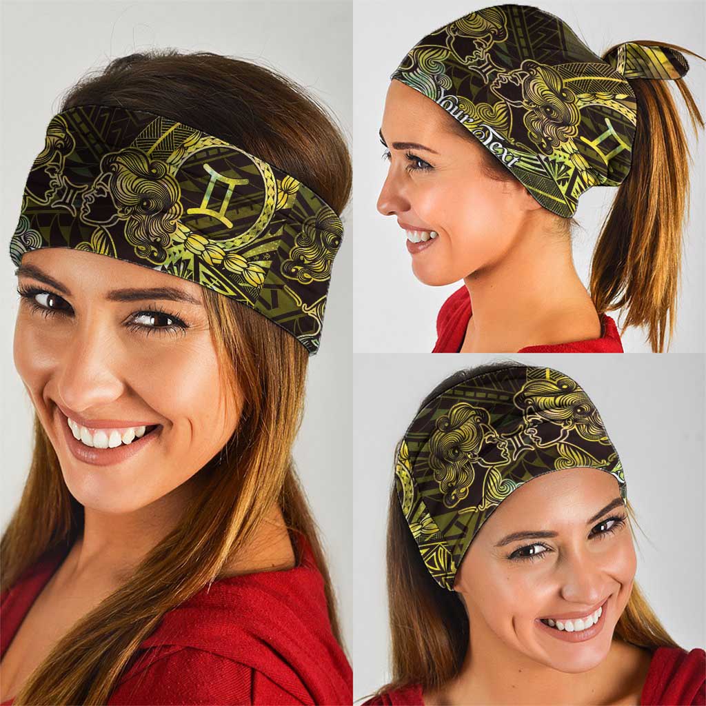 Personalised Polynesia Zodiac Gemini Neck Gaiter Galaxy Polynesian Pattern Chest Tattoo Style