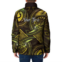 Personalised Polynesia Zodiac Gemini Padded Jacket Galaxy Polynesian Pattern Chest Tattoo Style