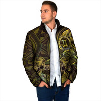 Personalised Polynesia Zodiac Gemini Padded Jacket Galaxy Polynesian Pattern Chest Tattoo Style