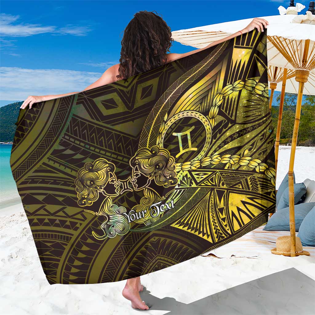 Personalised Polynesia Zodiac Gemini Sarong Galaxy Polynesian Pattern Chest Tattoo Style