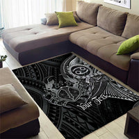 Personalised Polynesia Zodiac Cancer Area Rug Galaxy Polynesian Pattern Chest Tattoo Style