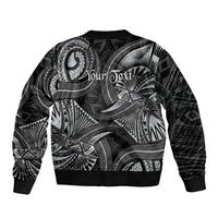 Personalised Polynesia Zodiac Cancer Bomber Jacket Galaxy Polynesian Pattern Chest Tattoo Style