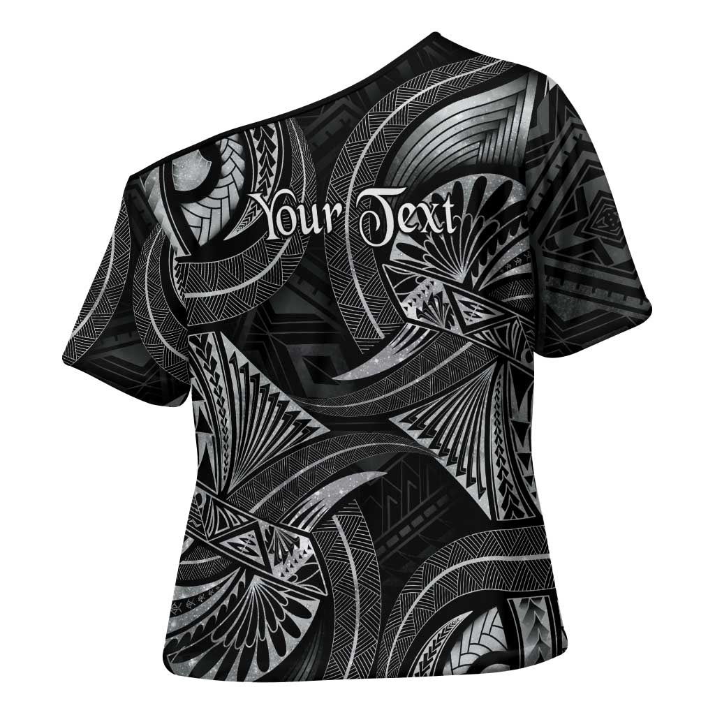 Personalised Polynesia Zodiac Cancer Cross Shoulder Shirt Galaxy Polynesian Pattern Chest Tattoo Style