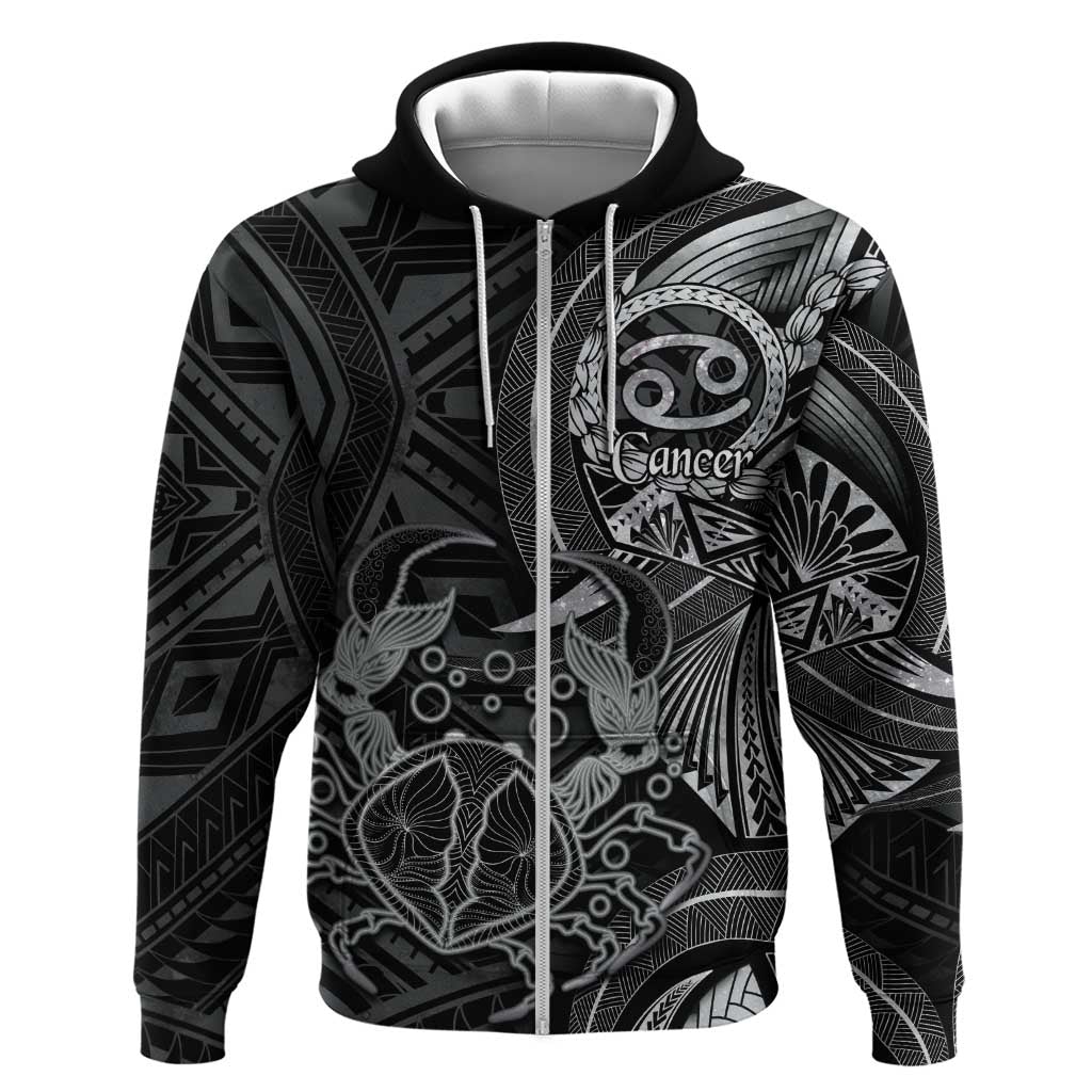 Personalised Polynesia Zodiac Cancer Hoodie Galaxy Polynesian Pattern Chest Tattoo Style