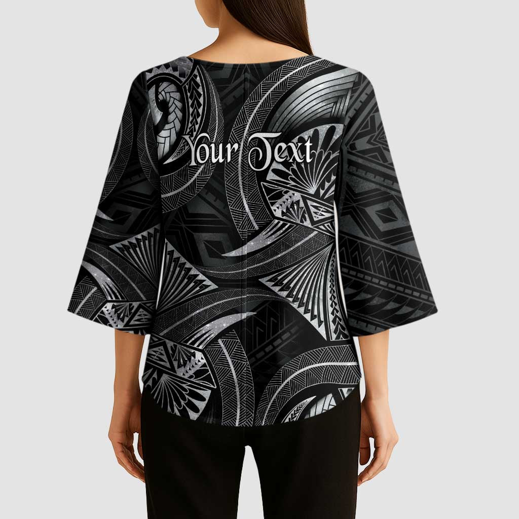 Personalised Polynesia Zodiac Cancer Kimono Sleeve Blouse Galaxy Polynesian Pattern Chest Tattoo Style