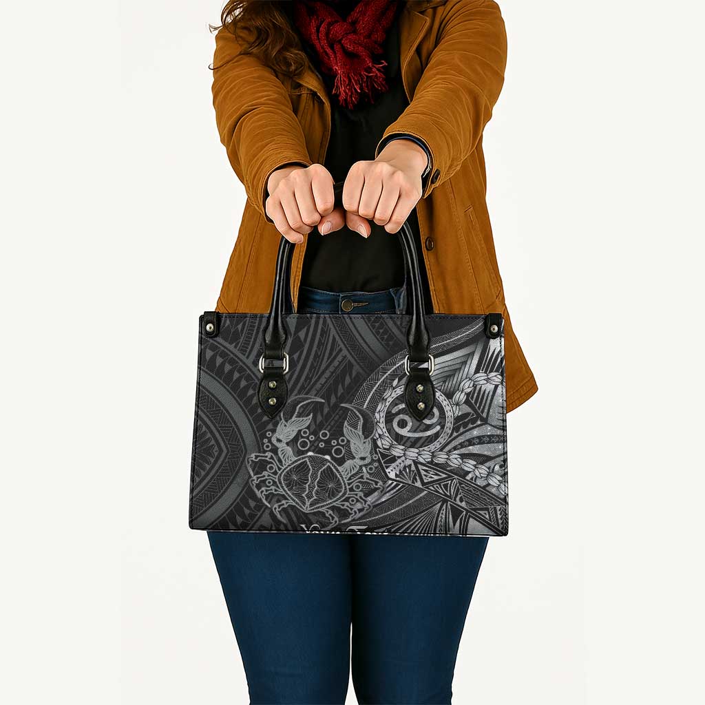 Personalised Polynesia Zodiac Cancer Leather Bag Galaxy Polynesian Pattern Chest Tattoo Style