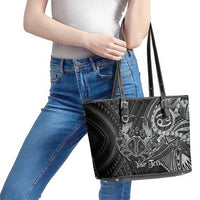 Personalised Polynesia Zodiac Cancer Leather Tote Bag Galaxy Polynesian Pattern Chest Tattoo Style
