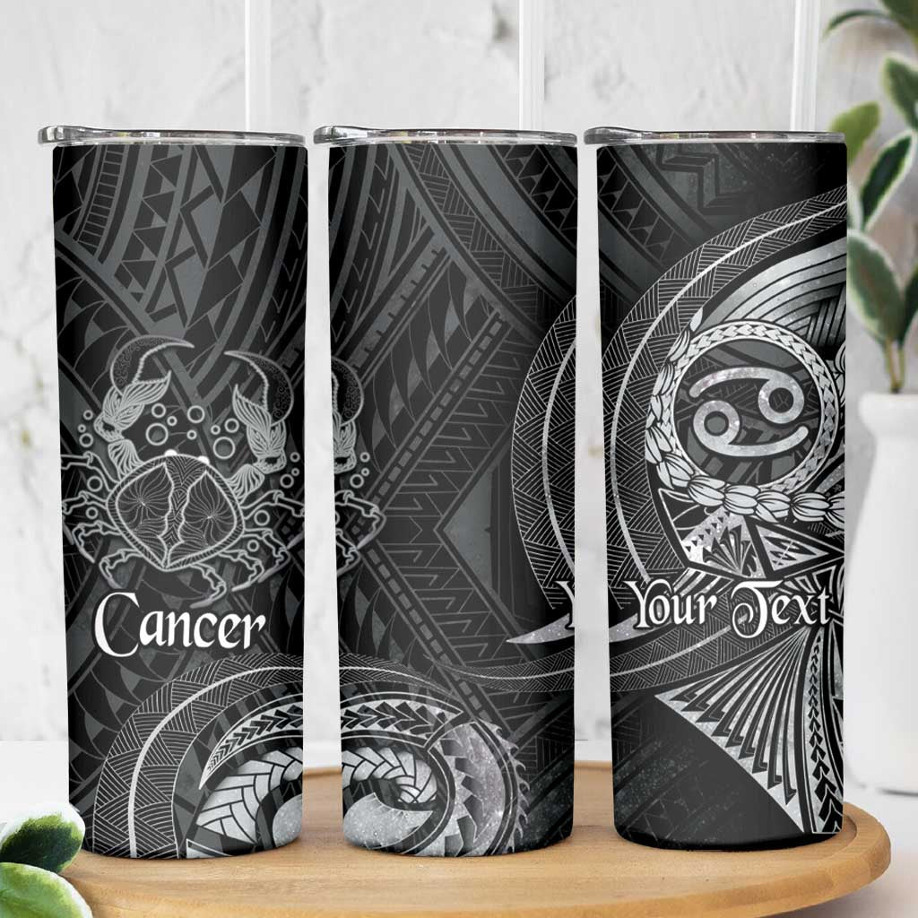 Personalised Polynesia Zodiac Cancer Skinny Tumbler Galaxy Polynesian Pattern Chest Tattoo Style