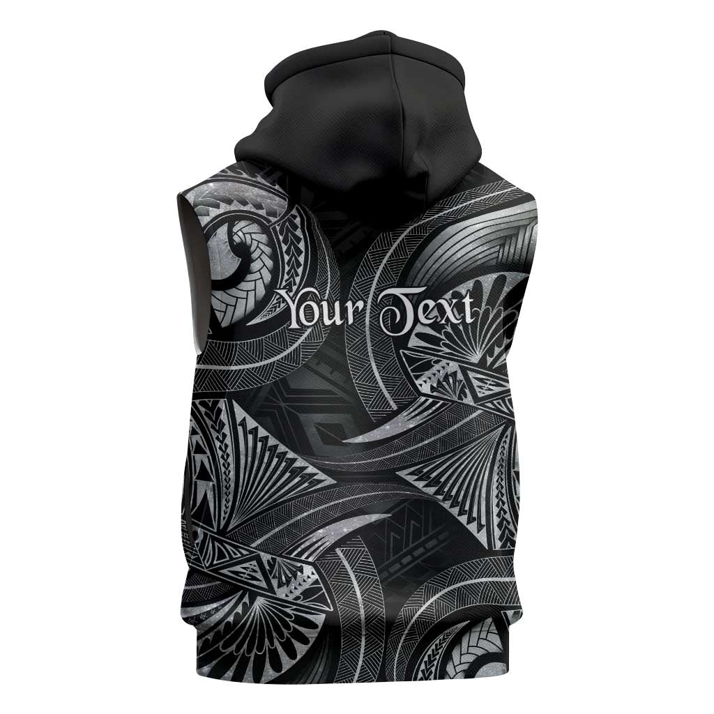 Personalised Polynesia Zodiac Cancer Sleeveless Hoodie Galaxy Polynesian Pattern Chest Tattoo Style