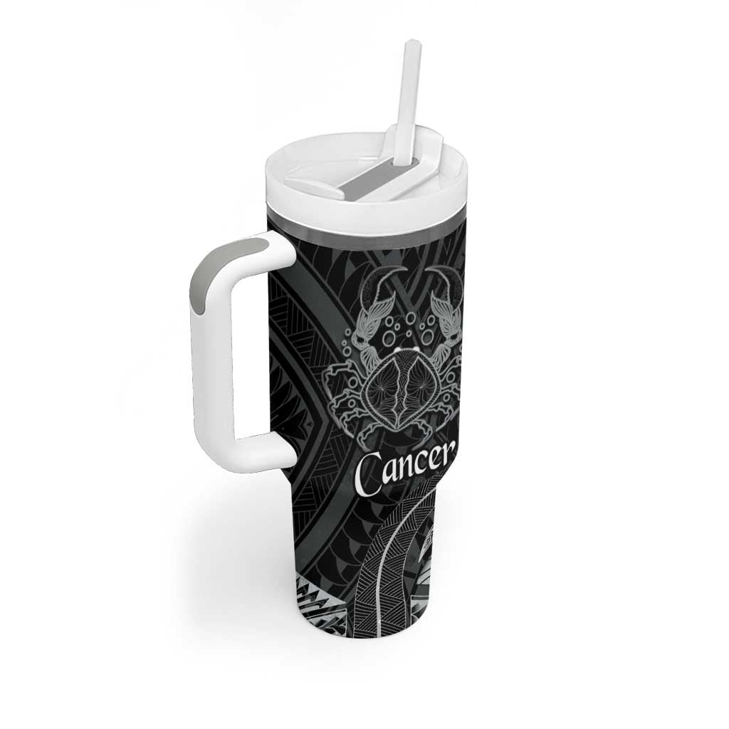 Personalised Polynesia Zodiac Cancer Tumbler With Handle Galaxy Polynesian Pattern Chest Tattoo Style