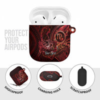 Personalised Polynesia Zodiac Scorpio AirPods Case Galaxy Polynesian Pattern Chest Tattoo Style