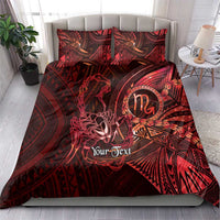 Personalised Polynesia Zodiac Scorpio Bedding Set Galaxy Polynesian Pattern Chest Tattoo Style